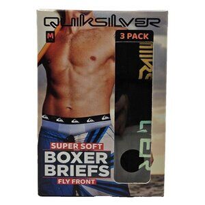 Quicksilver Boxer Briefs Size Medium Three (3) Pack Style# 3MB7QS5 RN# 90737